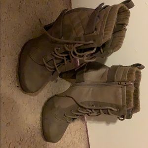 Gray Heel boots